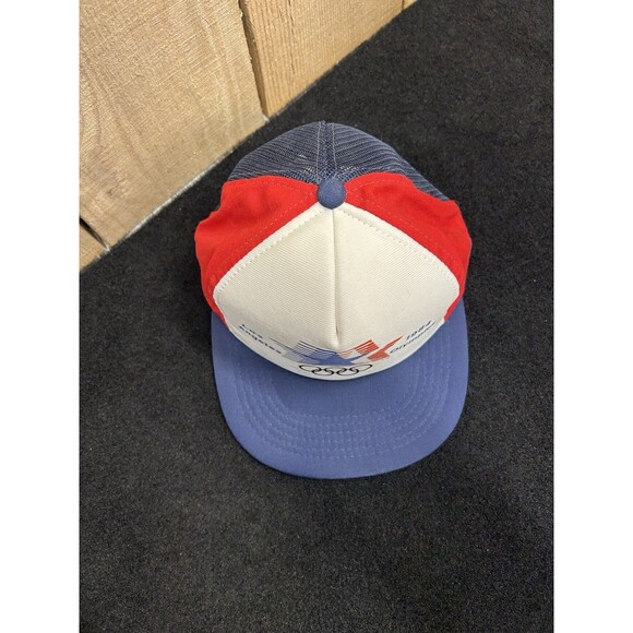 Vintage 1984 Los Angeles Olympics Snapback Mesh Hat/Cap Red White Blue USA - Picture 5 of 11